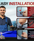 Installation steps for Low Profile Rubber Antenna For GMC Sierra 1500 2006-2026 with engineer demonstrating process.