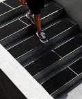 Heavy-Duty Anti-Slip Tape 18 In By 40 Ft For Indoor Outdoor Use On Ramps Stairs Garage Floors Warehouses And Workshops Black Abrasive Non-Slip Grip Roll installed on outdoor stairs
