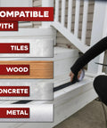 Applying Anti Slip Stair Tape For Steps Black 4 Inch 60 Foot Durable Self Adhesive Non Slip Grip Tape to wooden outdoor stair tread