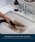 MessMaster Portable Wet Dry Vacuum One Gallon Capacity With True Grip Accessory Suite cleaning soap residue in sink