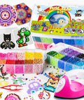 Awesome Fuse Bead Craft Kit for Kids With Pegboards and Pony Beads Pixel Art Set, 23000 Beads in 22 Colors, 4 Pegboards, Ironing Tool.