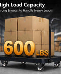 No Roll Guaranteed Dual Lock Caster Wheels 2 Inch Heavy Duty Swivel Casters Set Of 4 M8 Threaded Stem Mount with 600 lbs load capacity and stacked boxes.