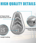 No Roll Sinker Weights For Catfish And Saltwater Fishing Flat Inline Sinkers With No Snag Slip Design Disk Coin Style Drop Weights