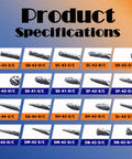 Grid display of Pro Grade Carbide Rotary File Set For Precision Metal And Wood Carving Deburring And Jewelry Making Includes Double Cut And Single Cut Burrs