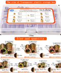 Durable Zinc Alloy Threaded Wood Inserts Kit 150 Pieces Hex Socket Flanged Nuts M4 M5 M6 M8 M10 for Softwood Projects