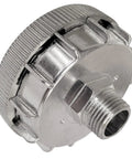 Three Eighths Inch NPT Intake Air Filter Muffler Assembly With Aluminum Housing, angled view of removable cap and metal build