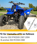 Heavy Duty Rear Axle Shaft And Wheel Hub Assembly Kit For Yamaha Warrior 350 Banshee 350 Atv 1987 2004 installed on blue ATV