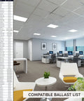 Office space lit by U Bend LED Tube Light For Fluorescent Replacement, 3 Color Temps 3500K 4000K 5000K, 2100 Lumens, 17.5W 32W Equivalent
