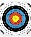 Archery Target Face for Field Point Practice 34x34 Inches, white with multicolor rings and Morrell logo.