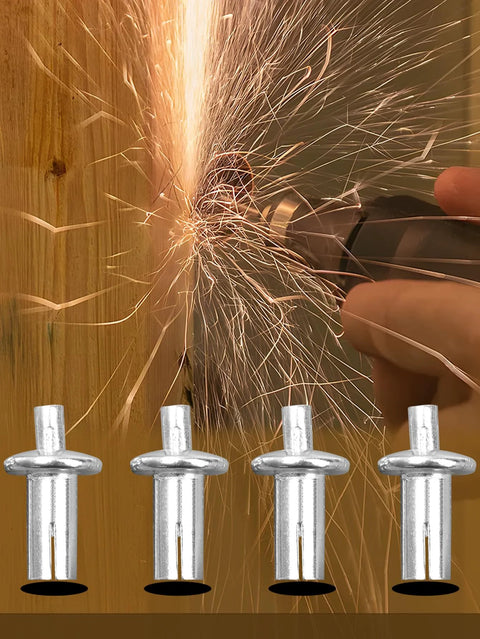 30 Pieces Aluminum Alloy Expansion Rivets Hammer Drive Expansion Rivet Knock Type Stainless Steel Rod Screws 5x11mm used in wood