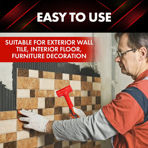Man using Two Piece Dead Blow Hammer Set With 16oz And 27oz Ball Pein Mallets, Shockproof No Rebound And Sparks Resistant for tiling