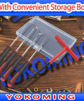 5 Piece Spring Hook And O Ring Pick Set For Automotive And Motorcycle Maintenance Oil Seal Removal Tools Gasket And O Ring Picks Versatile Hook And Pick Kit For Mechanics, with storage box