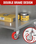Heavy Duty Stem Casters With Brakes Swivel Wheels Set Of Four Locking Threaded Stem Casters Three Eighths Inch 16 UNC