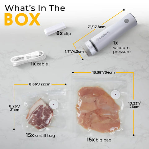 Must Have Food Vacuum Sealer Machine With Digital Display And Visible Tank 8L Air Flow Handheld Portable Sealer and accessories