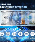 Counterfeit detection features of Money Counter Machine With Mixed Denomination And Bank Grade Cash Handling