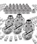 Heavy Duty Pro Gear 124 Piece Electrical Conduit Kit featuring rock solid zinc box fittings and durable plated steel cable clips set.