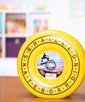 Yellow skateboard wheel from Mystery SK8 Collector Set Series 2 Ultimate Pack With Collector Case Four Finger Boards Pro Trucks