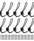 Rustic Entryway Hooks 10 Pack Black Wall Mounted Vintage Double Coat Hangers with screws, ideal for space saving