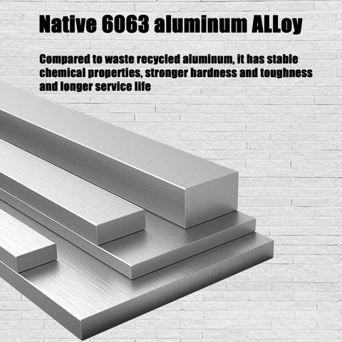 Stack of native 6063 aluminum alloy bars displaying size variations, emphasizing durability and stable properties.