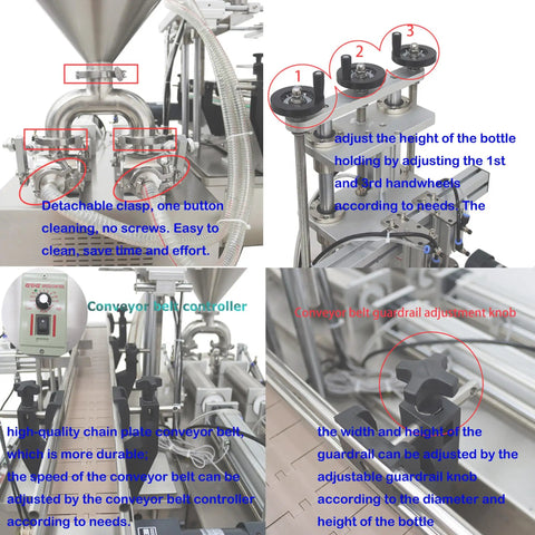 Heavy Duty Automatic Double Head Paste And Liquid Filling Machine With 100 To 1000 Ml Range And Drip Free 12 Mm Nozzle features adjustable components.