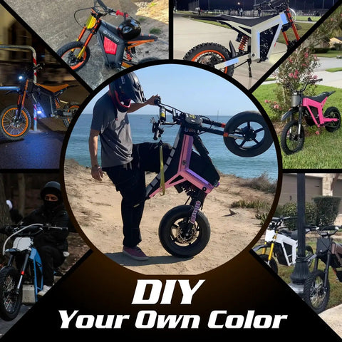 Electric Dirt Bike For Teens And Adults With 3000W Peak Mid Drive Motor 200NM Torque 37 MPH Top Speed 48V custom colors