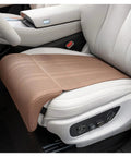 Upgrade Your Ride With This Brown Leather Car Seat Leg Extender Cushion Perfect For Mini Cooper Se Convertible John Cooper Works Electric Drivers Who Need Serious Thigh Support And Extra Legroom While Cruising Around on a car seat.