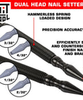 Spring Loaded Woodworking Punch Set With Hammerless Design For Effortless Nail Setting And Pin Removal In Any Diy Or Pro Workshop Project You Gotta Try This Tool, 1/32-4/32" tips