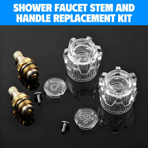 DIY Faucet Stem and Handle Replacement Kit for Phoenix Mobile Home Faucets Brass Shower Stem Acrylic Knob
