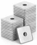 Grab You 30 Pack Of Heavy Duty Galvanized Square Washers With A Bold Silver Finish Designed For Major Construction And Industrial Gear To Stop Screws From Loosening During Any Tough Job.