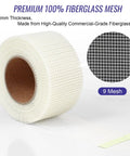 2 Inch By 100 Foot Fiberglass Drywall Repair Tape Self Adhesive Joint Tape For Wall Patches And Cracks, 9x9 mesh roll