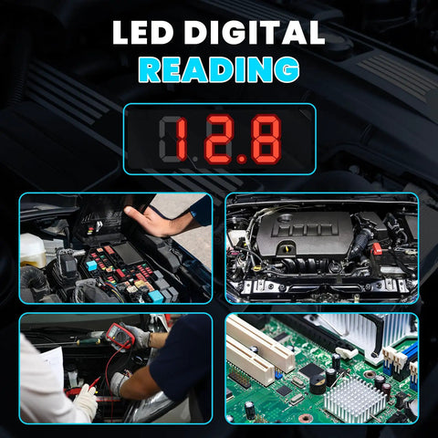Beast Digital LED Test Light For Automotive 5 To 90 Volts, Bidirectional Circuit Tester With Real Time Voltage Display, Extended Spring Wire And Probes For Car, Truck, RV And Other Vehicles, digital reading 1.2.8