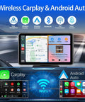 Wireless Portable 7 Inch Touchscreen Car Stereo With Bluetooth Voice Control HD 1080p Display GPS navigation interface
