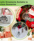 Cool Acrylic Circle Tag Gift For Engineers Nerdy Chemical And Mechanical Engineering Ornament on Christmas tree