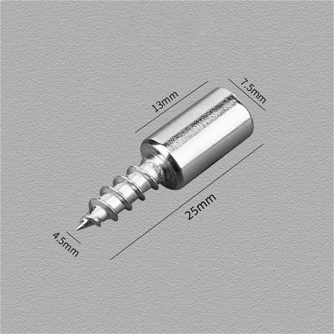 Bullyproof Self Tapping Screws For Cabinet Laminate Support And Wardrobe Partitions Non Slip Glass Shelf Brackets Set Of 200 with measurements.