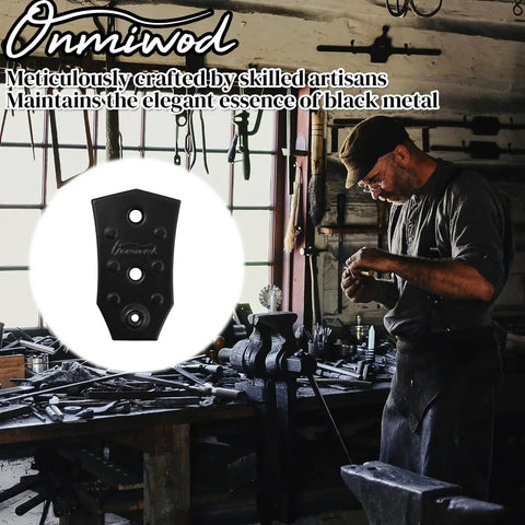 Sturdy Three Pack Black Metal Guitar Wall Mounts With Anti Slip V Shape Cradles And Rotatable Yokes. Hang Your Axe Securely Without Slippage. Ultimate Baddass Gear Rack For Acoustic Electric Bass Banjo Players Demanding Rock Solid Daily Storage