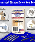 4 Pack Permanent Door Hinge Repair Kit For Stripped Screw Holes Fix Loose Hinges Fast Reinforce Door Jambs And Strike Plates