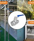 1-pack 3/4 in NPT full-port 304 stainless steel ball valve with blue lever and locking device for water, oil, gas