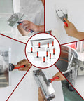 All In One Drywall Repair Kit 10 Piece Set With 4 Putty Knives 1 2 4 6 Inches 3 Taping Knives 8 10 12 Inches 9 In 1 Painters