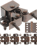 20 Pack Double Roller Cabinet Catches Heavy Duty Cold Rolled Steel Latches displayed with screws and hinge