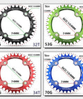 Variety of Pro-Grade 104BCD Oval Chainring 30T-52T CNC Machined 7075-T6 Aluminum Narrow-Wide MTB Road Bike Chainwheel