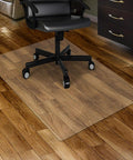 Clear Chair Mat For Hardwood Floors 30 By 48 Inches under office chair on wood floor, transparent floor protector for wood and tile.
