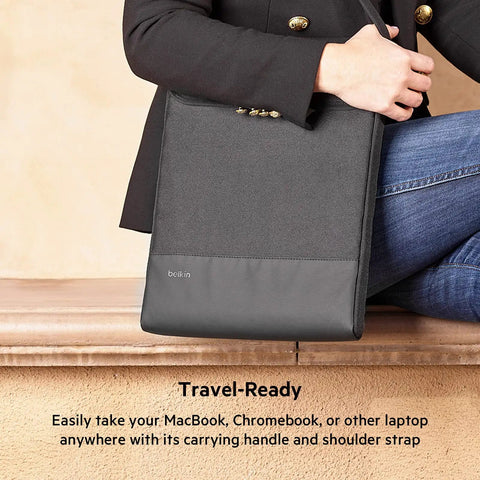 Keep Your Laptop Fly In This Heavy Duty Sleeve Case With Tough Shoulder Strap For 14 15 Inch Macbook And Chromebook Campus Travel Commute Ready Shock Resistant Daily Carry Bag