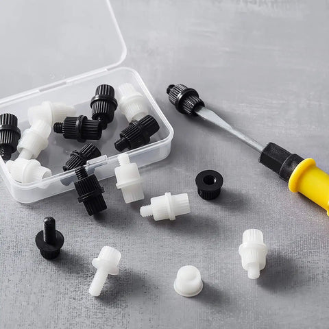 16 Pairs Nylon License Plate Screws Bolts Nuts Fasteners Kit For Motorcycle And Bike Cover Plates Holder Durable Nylon Fasteners For Easy Installation with screwdriver