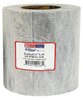 White 6 Inch By 50 Foot Woven Polyester Roof Seal Tape For Metal Buildings Trailers RVs Boats And Drains on a roll
