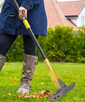 Using 19 Tine Cold Pressed Steel Dethatcher Rake With 72 Inch Adjustable Handle And Ergonomic Grip For Lawn Care