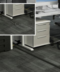 30Ft Floor Cord Cover And Cable Protector For Home Office, Flexible PVC Cable Management System to prevent trips in office setting.
