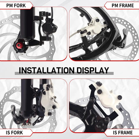 Disc Brake Caliper Mount Adapter IS To PM Front 160 To 203mm And Rear 160 To 180mm installation on different forks and frames