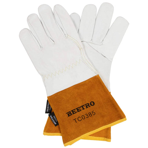 Heavy Duty Working Gloves 5 Pairs For Tig Welding With Cowhide Split Leather Heat And Fire Resistant BBQ Warehouse And Animal Handling
