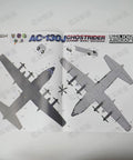 Instruction manual for AC 130J Ghostrider Gunship Military Aircraft Model Kit 1 144 Scale Dope Detailing With Killer Panel Lines