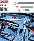 Fifth Wheel Spring Kit For Fontaine No Slack NT Series 6000 7000 7000CC detailed view of spring components in use